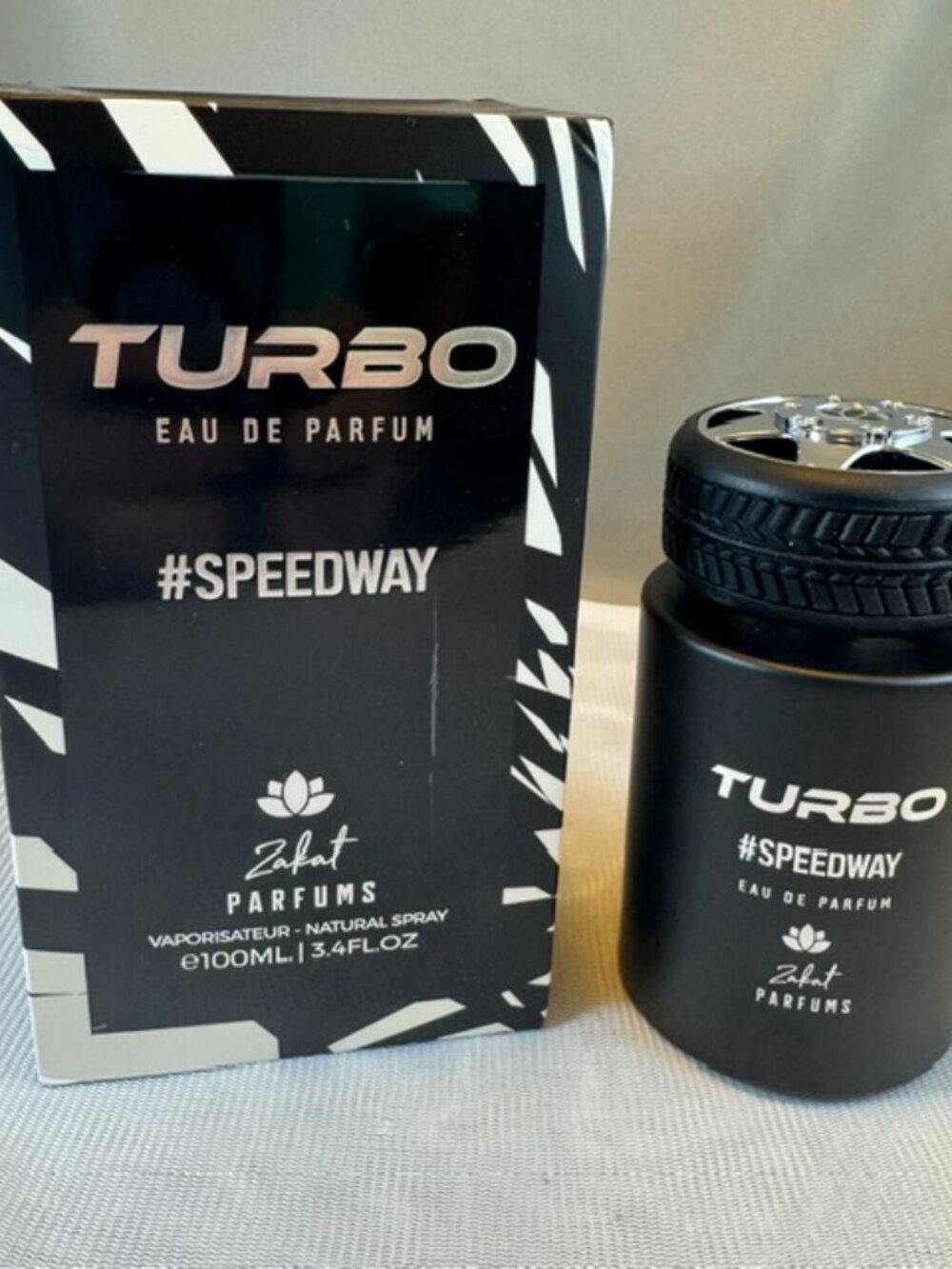 Zakat Turbo Speedway Eau de Parfum Spray for Unisex 3.4oz New Opened Box $60